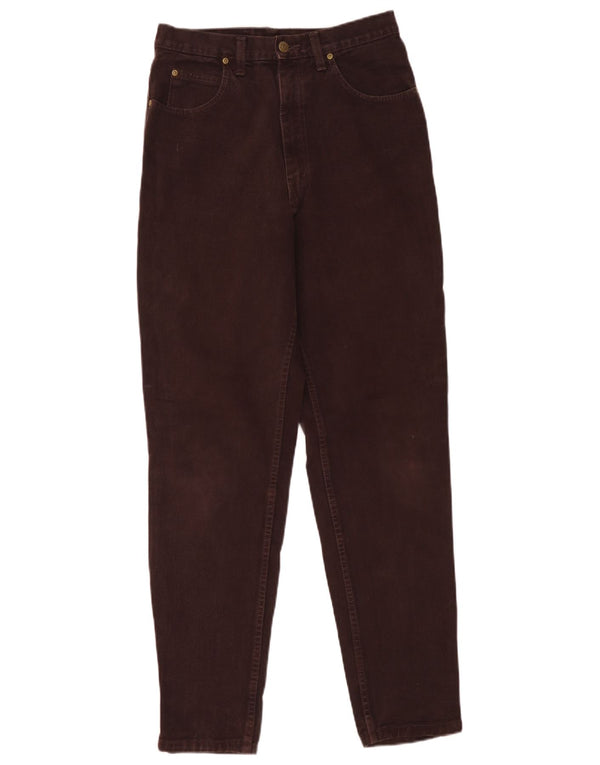 Blugi conici vintage pentru femei cu talie înaltă UK 14 Medium W30 L30 Maro Bumbac
