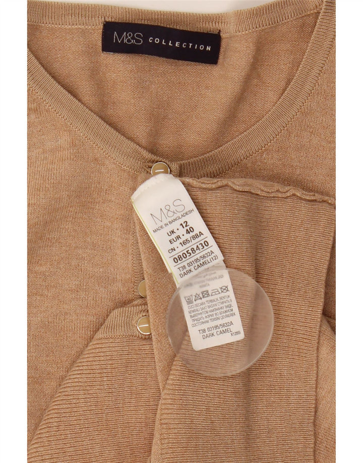 Pulover cardigan pentru femei Marks & Spencer UK 12 Medium Beige Viscose