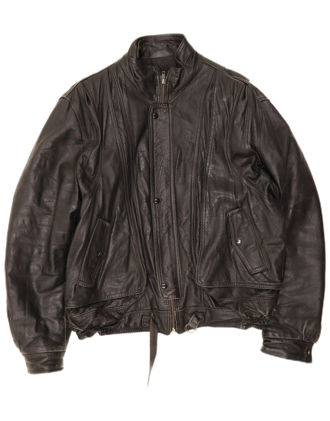 Jachetă de piele vintage pentru bărbați UK 42 XL roșu
