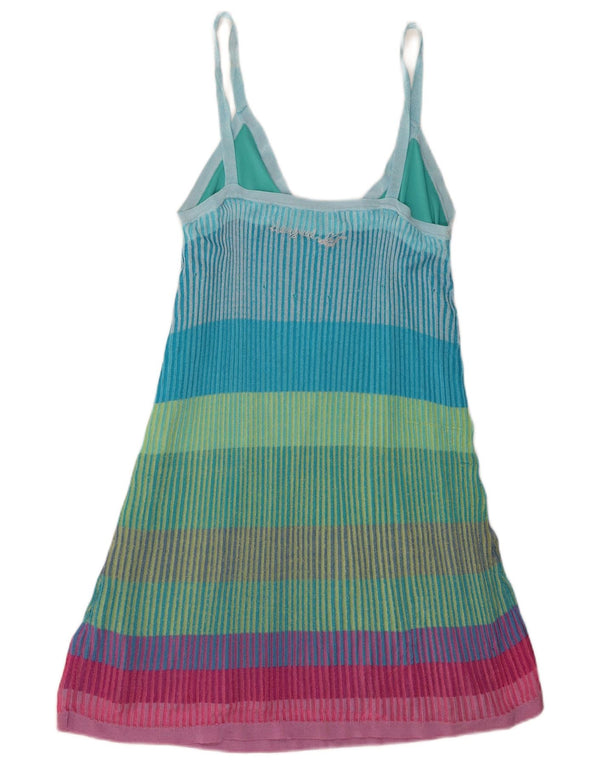 Rochie de soare pentru femei Desigual UK 4 XS cu dungi multicolore