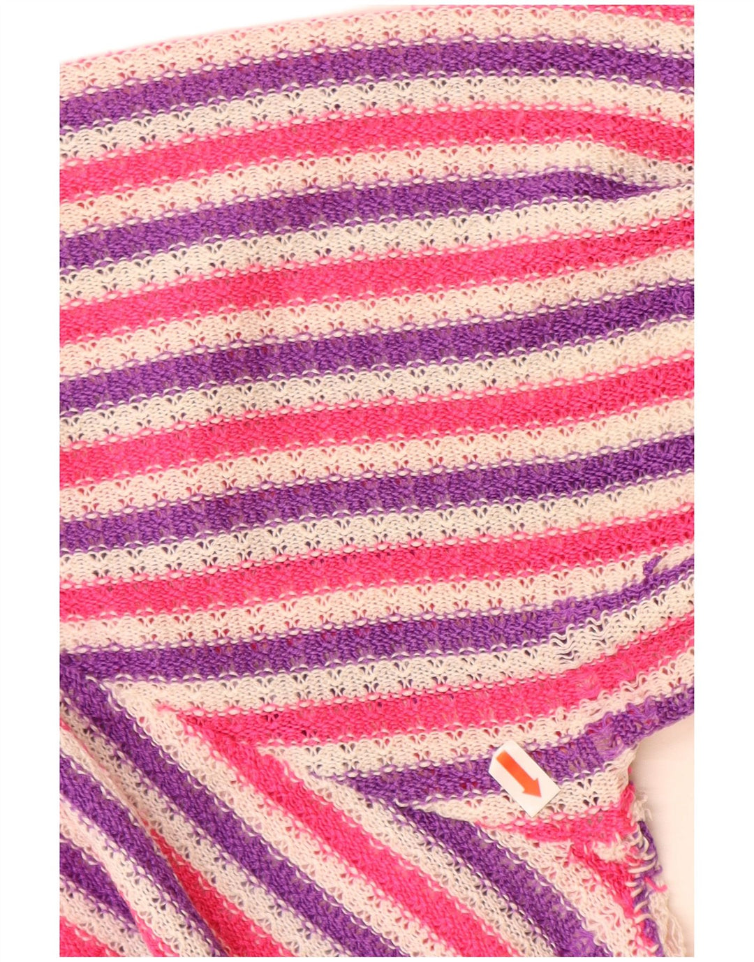 VINTAGE Pulover cu gât de barcă pentru femei UK 14, mare, cu dungi multicolore