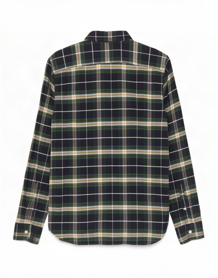 Cămașă de flanel pentru bărbați Levi's, bumbac verde mediu cu carouri