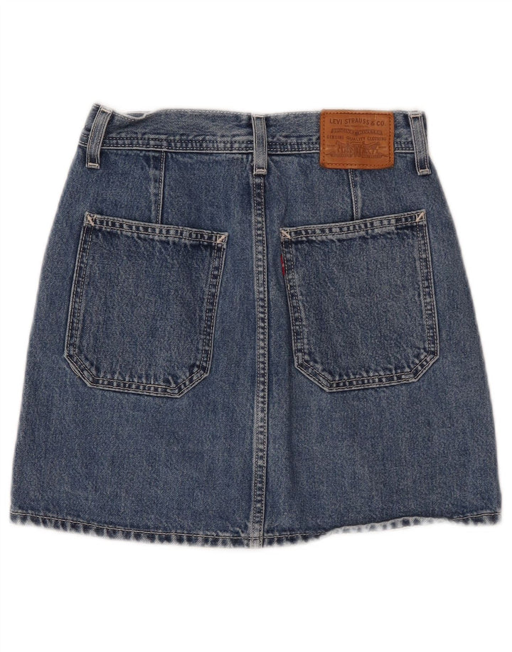 Fusta de blugi pentru femei Levi's W23 2XS Bumbac albastru