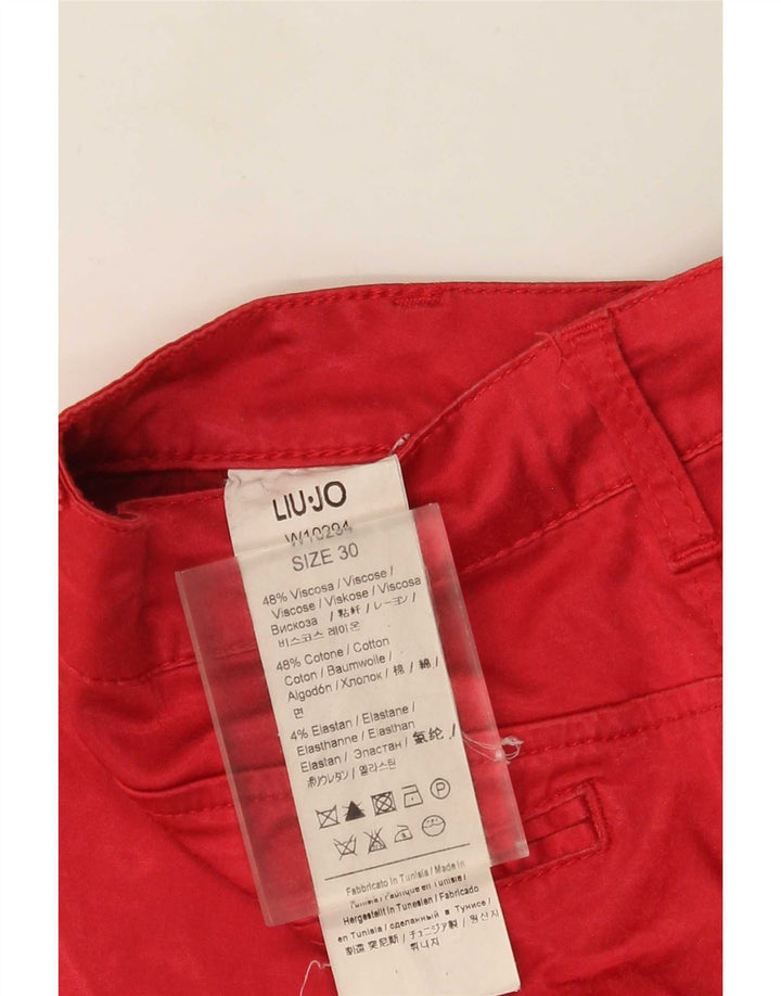 Pantaloni tăiați pentru femei Liu Jo L30 L25 Viscoză roșie