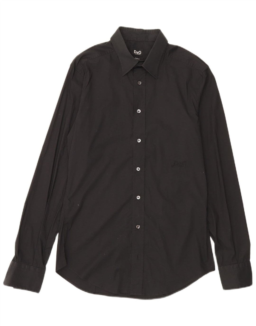 Cămașă subțire pentru bărbați Dolce & Gabbana IT 48 Bumbac mediu negru