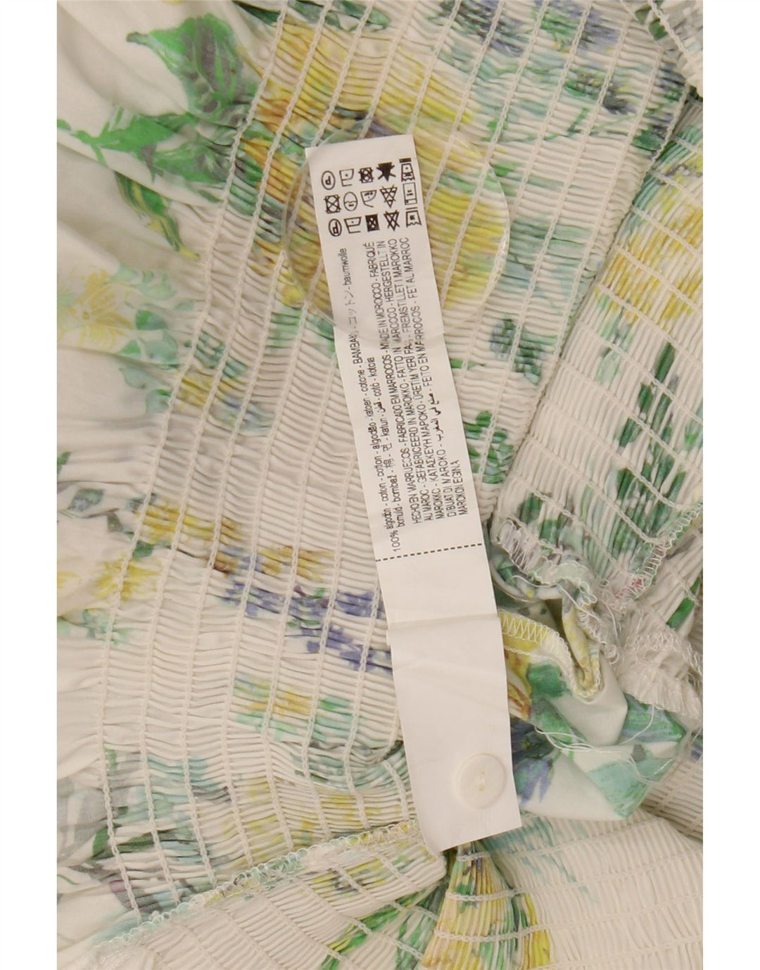 Rochie cămașă cu mâneci 3/4 pentru femei ZARA UK 10 Mic, alb, floral