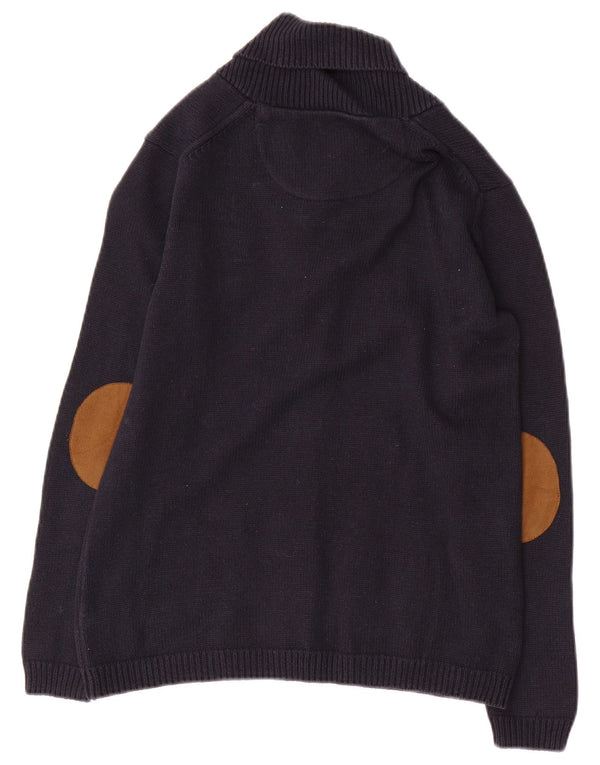 MASSIMO DUTTI Pulover cardigan pentru băieți 11-12 ani, bumbac bleumarin