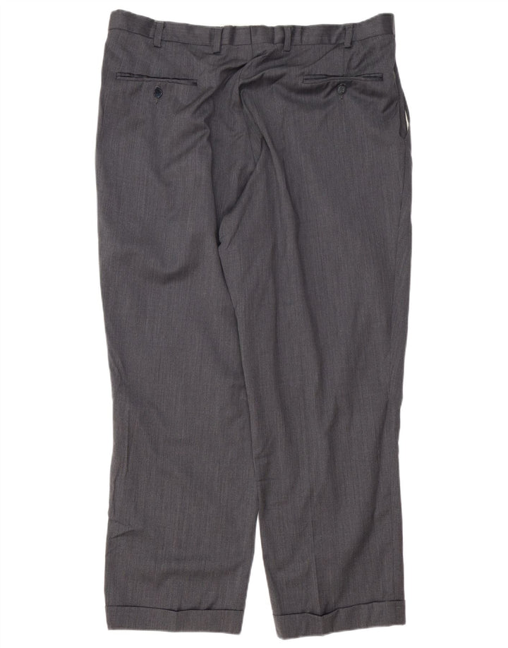 Pantaloni de costum pentru bărbați IZOD L38 L29 Lână gri