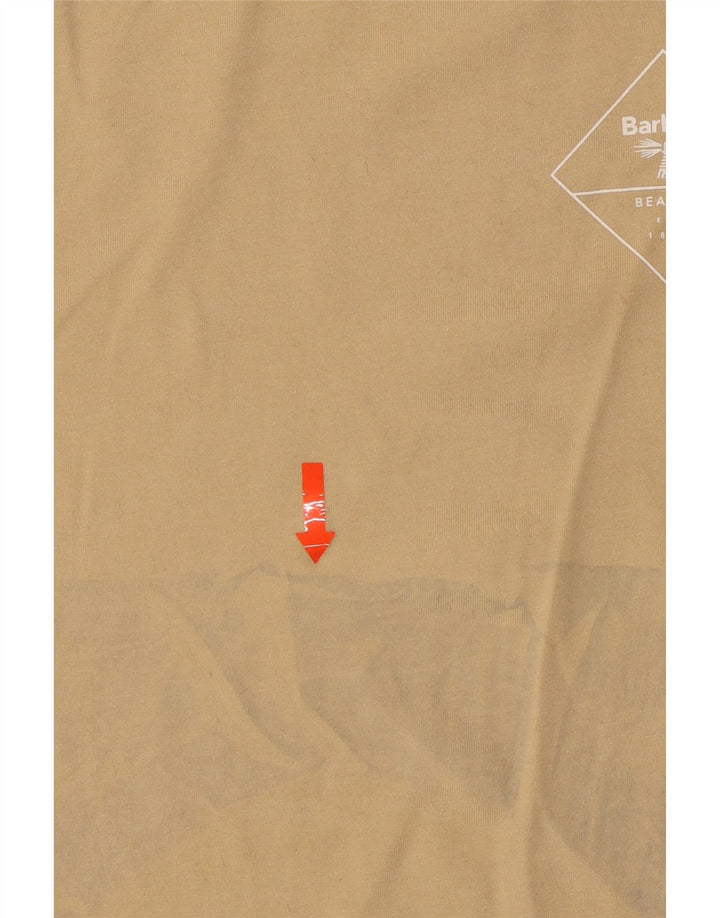 BARBOUR Mens T-Shirt Top Small Beige Cotton Vintage Barbour and Second-Hand Barbour from Messina Hembry 