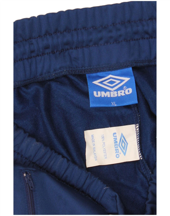 UMBRO Pantaloni de trening grafic pentru bărbați XL, poliester color-bloc, albastru bleumarin