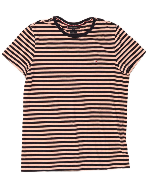 Tricou pentru bărbați Tommy Hilfiger Slim Fit Top XL, bumbac cu dungi roz