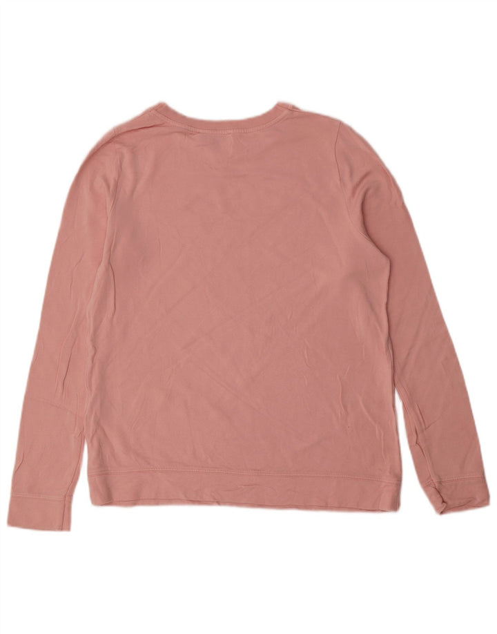 Oasis Pulover cu grafic pentru femei UK 10 Small Pink Viscose