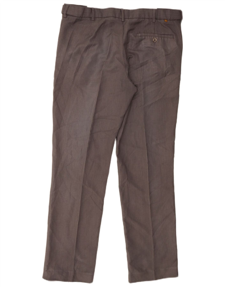 Farah Pantaloni Chino Drepți Clasici Bărbați L36 L31 Gri Poliester