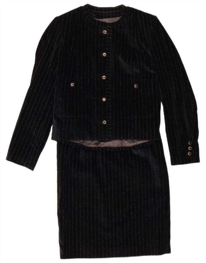 Set de fuste VINTAGE pentru femei, 5 nasturi, 2 piese UK 12 Medium W28 Negru