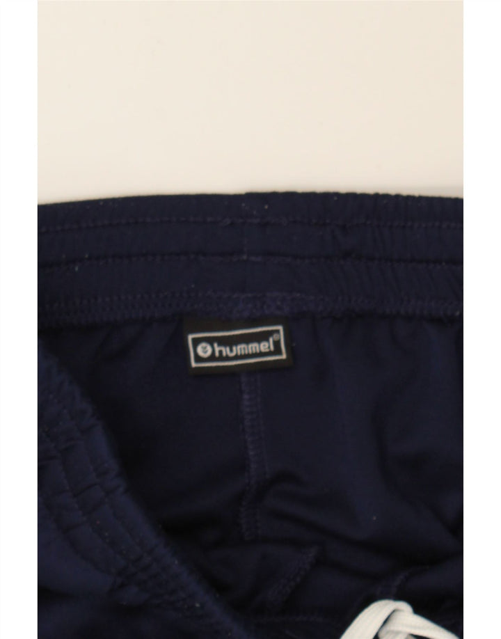 HUMMEL Mens Graphic Tracksuit Trousers Small  Navy Blue Polyester Vintage Hummel and Second-Hand Hummel from Messina Hembry 