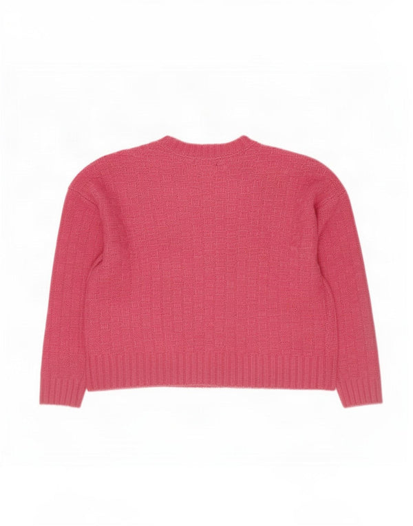 Pulover cu decolteu în V supradimensionat pentru femei Marks & Spencer UK 18 XL roz