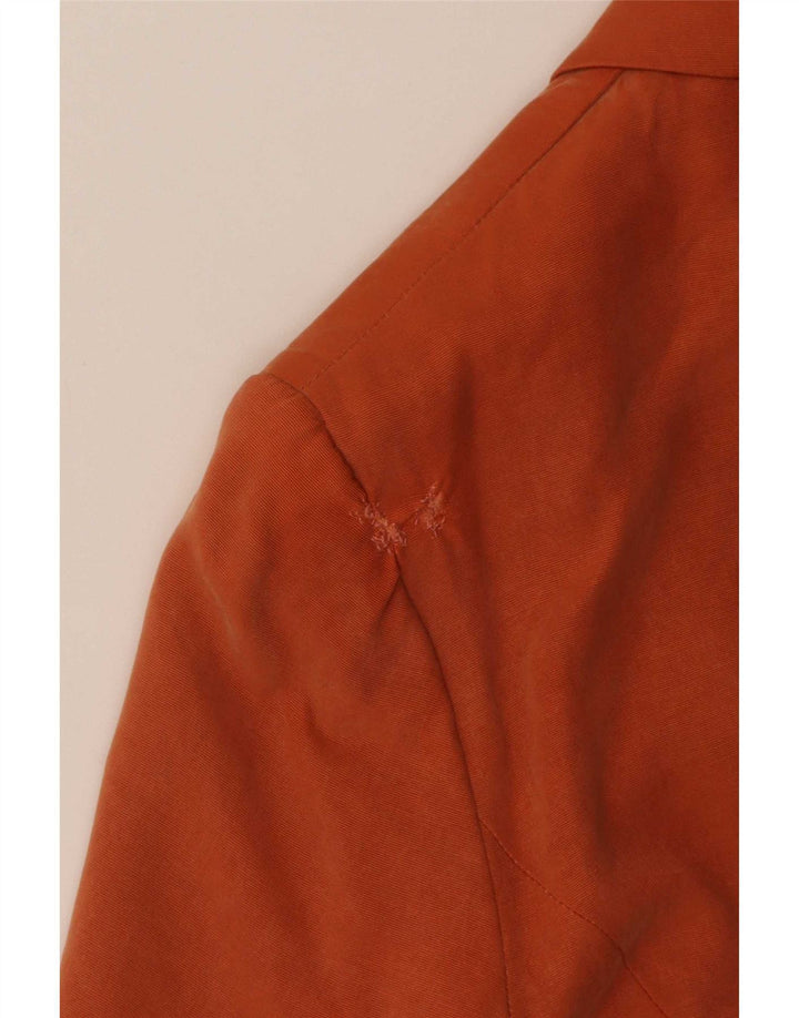 Sacou blazer pentru femei Monsoon cu 3 nasturi cu maneca scurta UK 12 portocaliu mediu