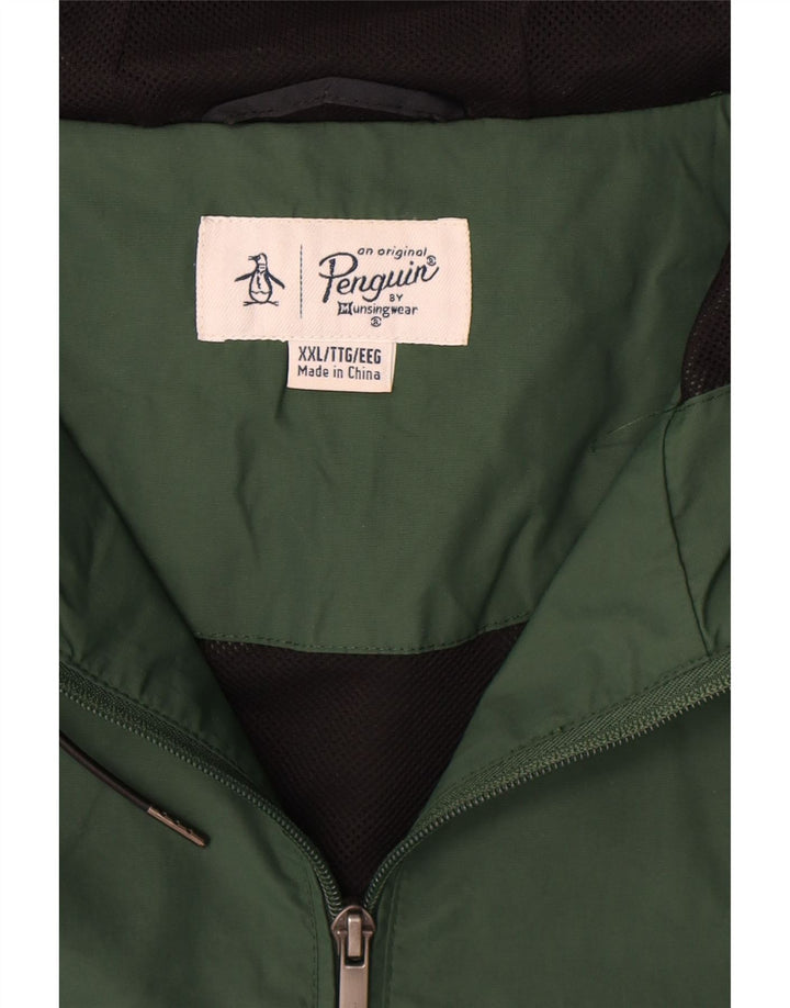 Jachetă de ploaie cu glugă pentru bărbați Penguin UK 44 2XL Poliamidă verde