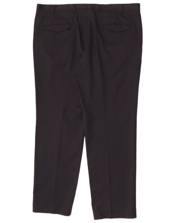 Marks & Spencer Pantaloni de costum drepți croiți pentru bărbați L40 L31 bleumarin