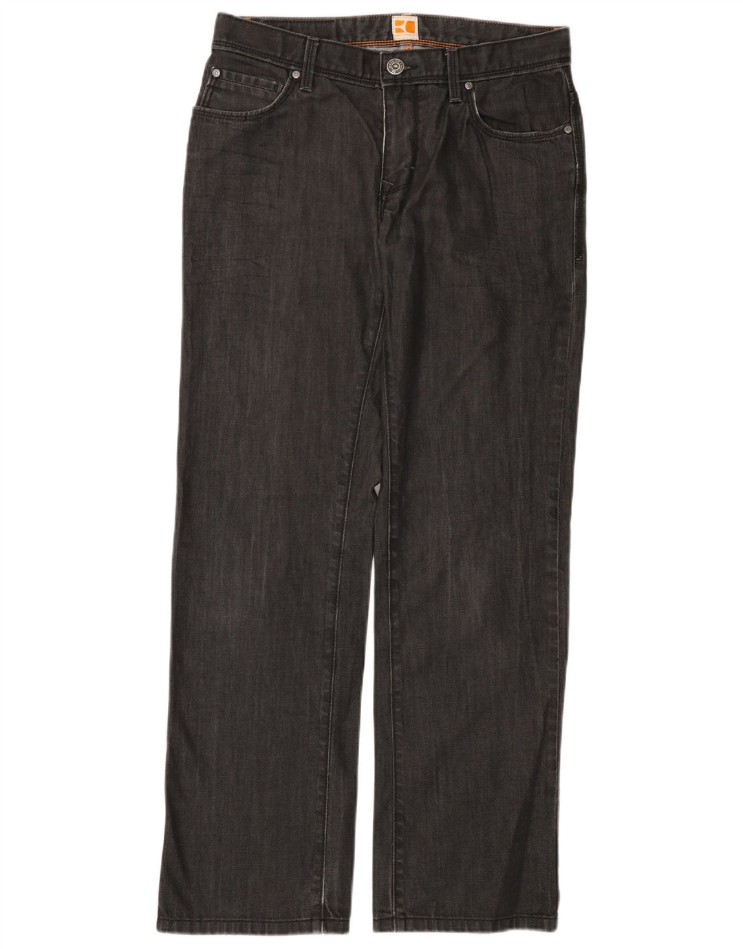 Blugi drepti pentru femei HUGO BOSS W33 L32 bumbac gri