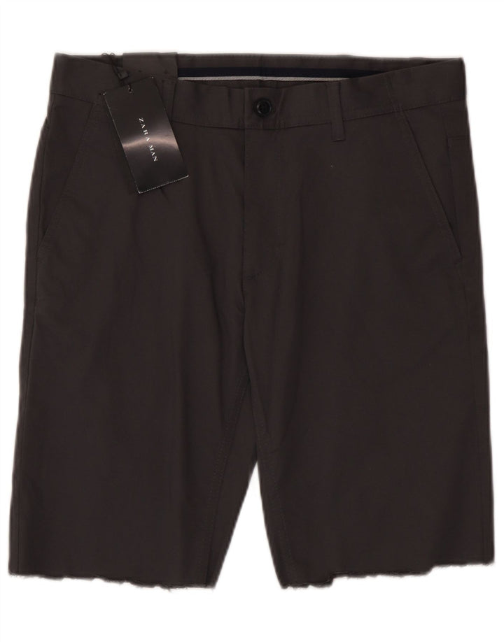 Pantaloni scurți chino pentru bărbați Zara EU 40 Medium W31 Gri Bumbac