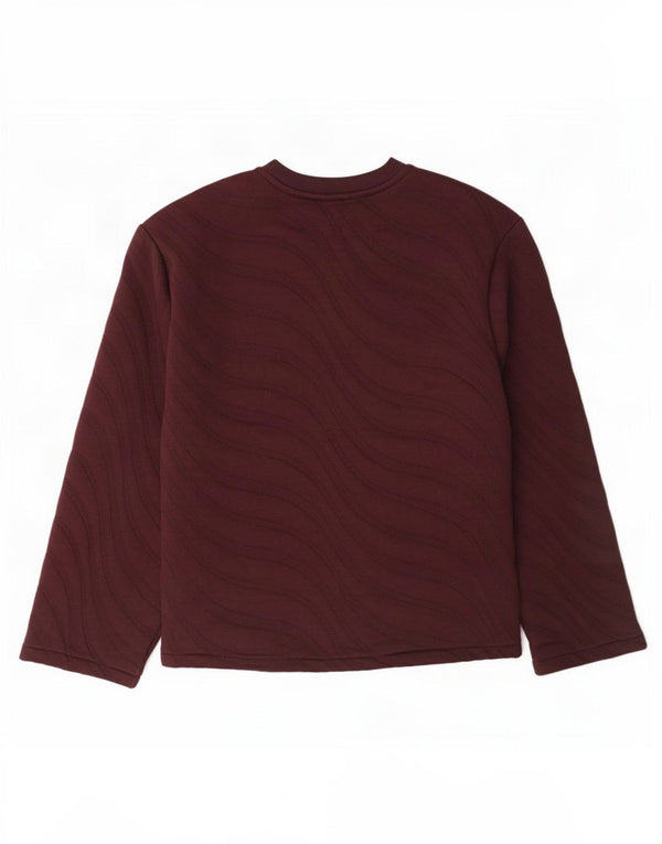 Pulover supradimensionat pentru femei Zara UK 10 Mic Burgundy cu dungi
