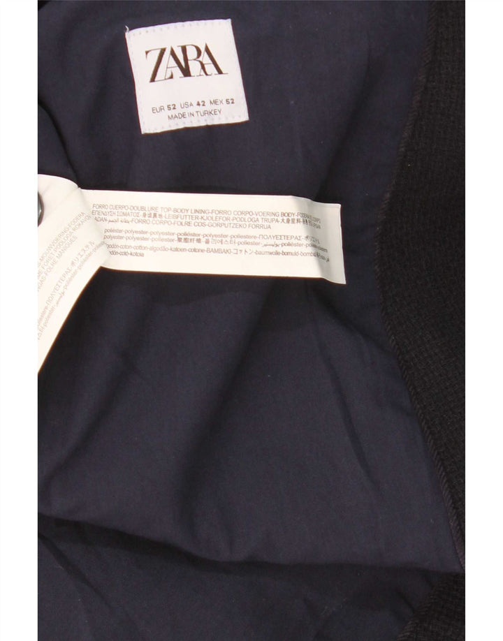 Blazer pentru bărbați Zara cu 2 nasturi EU 52 Poliester mare bleumarin