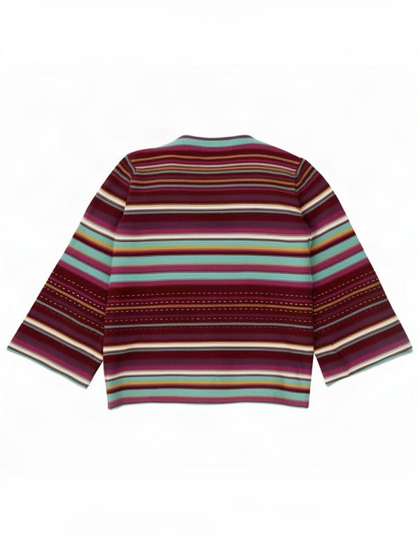 Pulover cardigan pentru femei Marks & Spencer UK 16, mare, violet, cu dungi