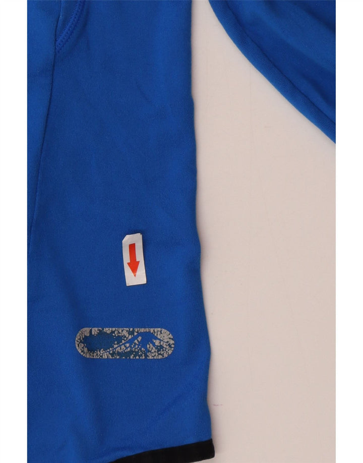 Top cu glugă Asics pentru bărbați cu mânecă lungă, albastru mediu, poliester