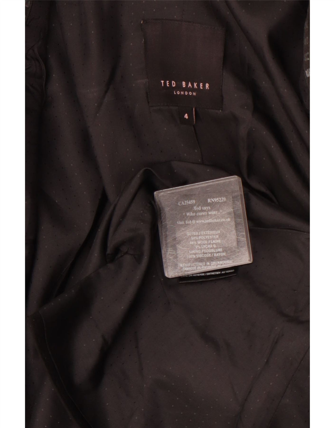 Jachetă TED BAKER pentru femei, cu 1 nasture, mărimea 4, mare, cu pete negre