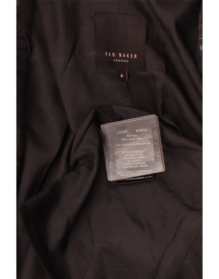 Jachetă TED BAKER pentru femei, cu 1 nasture, mărimea 4, mare, cu pete negre