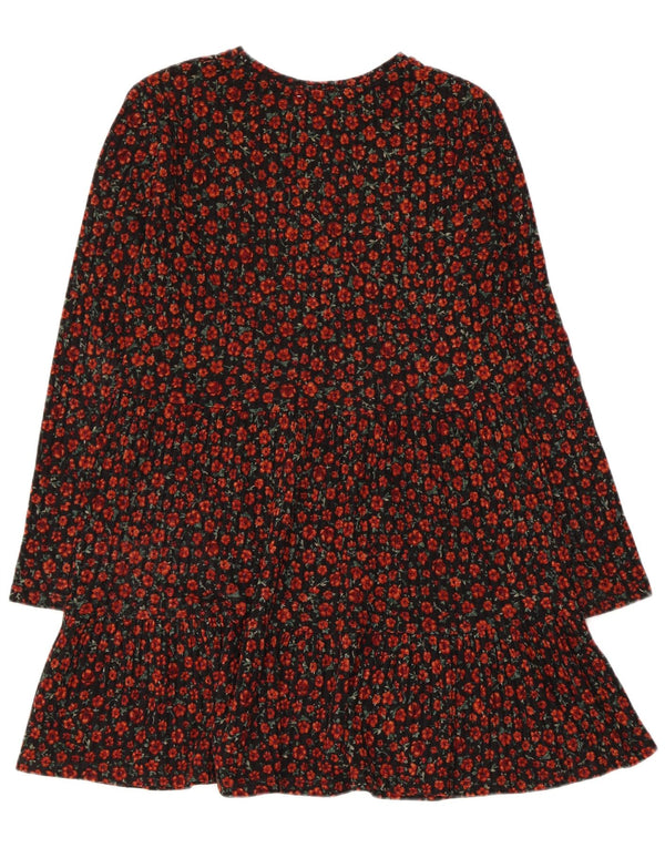 Rochie cu mâneci lungi pentru femei Zara UK 12 Medium Black Floral