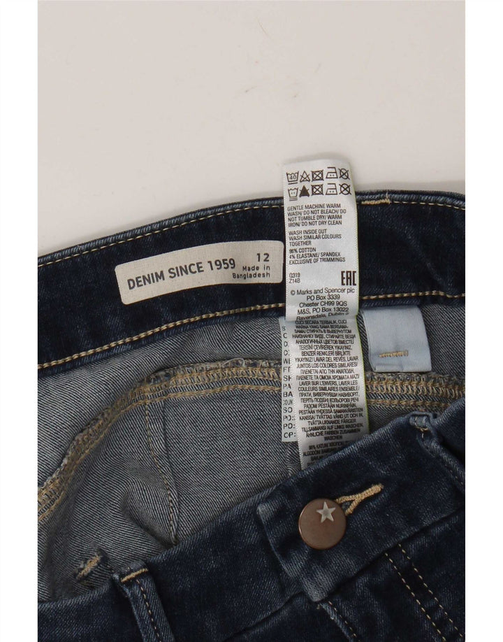 Pantaloni scurți din denim pentru femei Marks & Spencer UK 12 Medium W32 Bumbac albastru