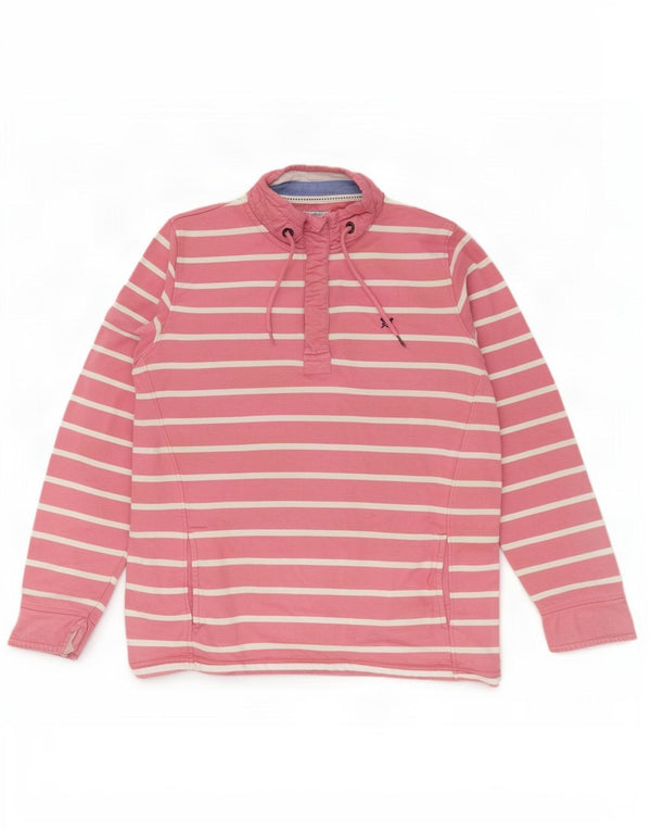 Crew Clothing Hanorac supradimensionat pentru femei Pulover UK 14, mare, roz, cu dungi