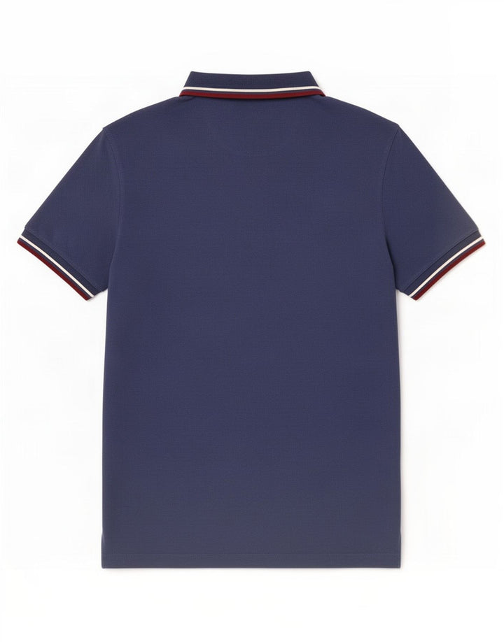 Cămașă polo Fred Perry pentru bărbați, bumbac cu dungi albastru bleumarin mediu