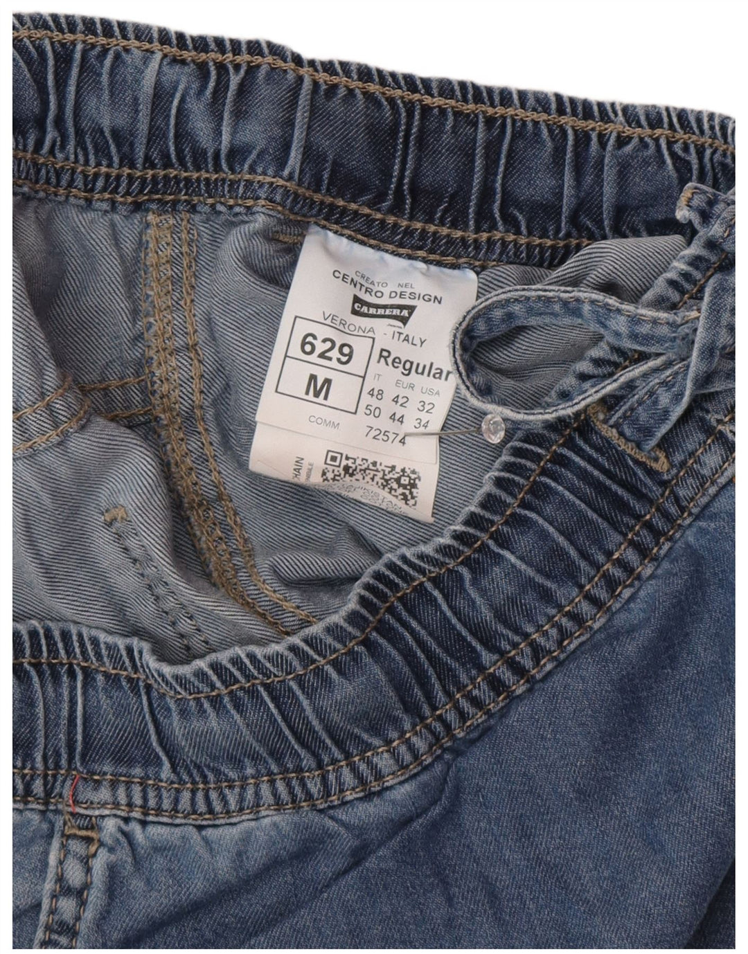 Pantaloni scurți din denim cargo pentru bărbați Carrera 629 IT 48 Medium W32 Bumbac albastru