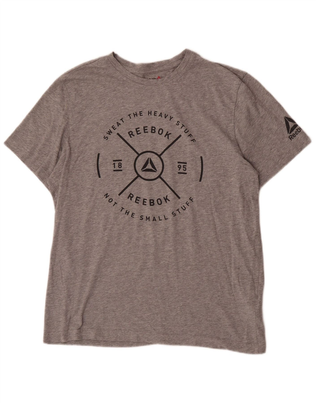 Tricou grafic Reebok pentru bărbați Top mare din bumbac gri
