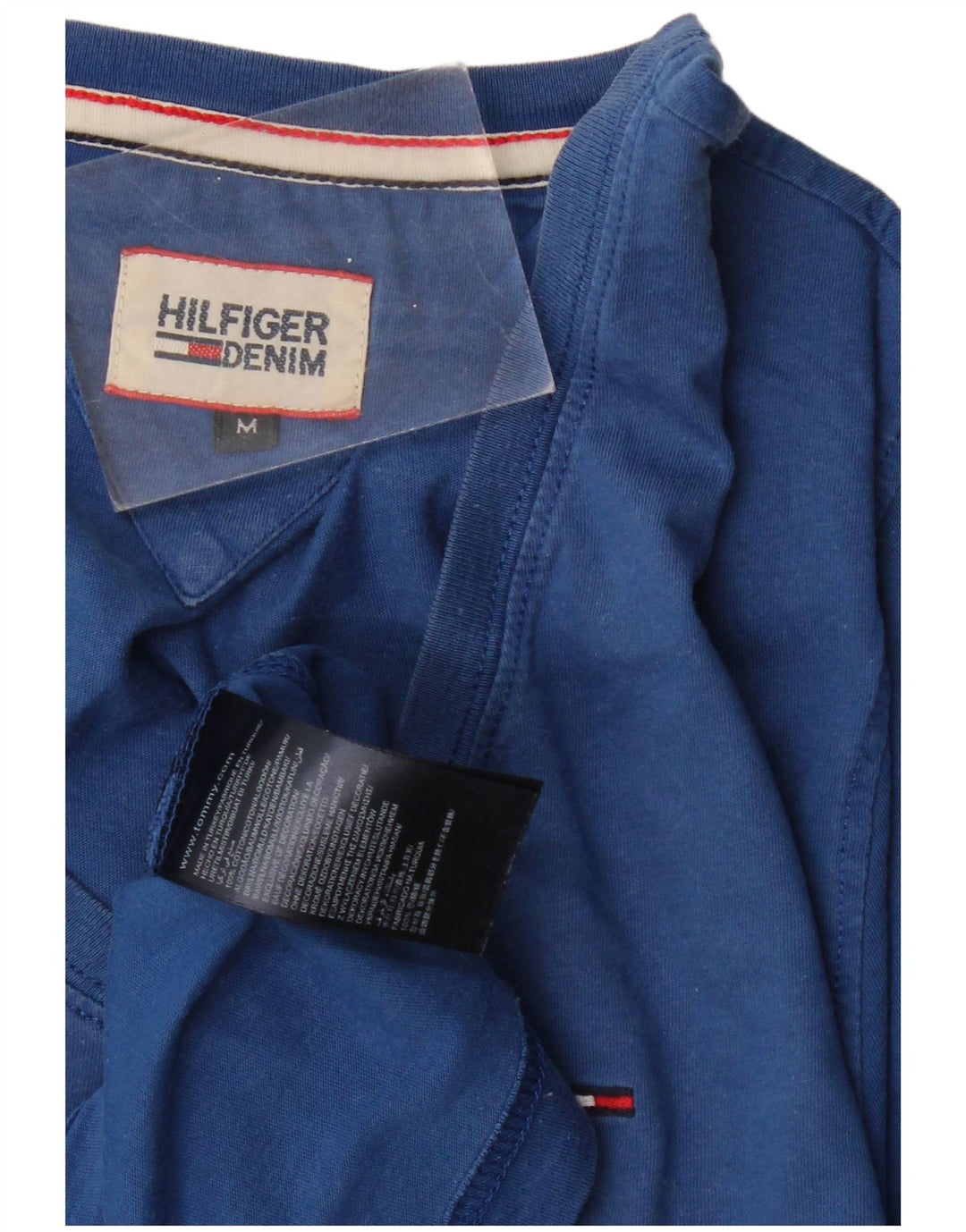 TOMMY HILFIGER Tricou Bărbați Top Bumbac Albastru Mediu