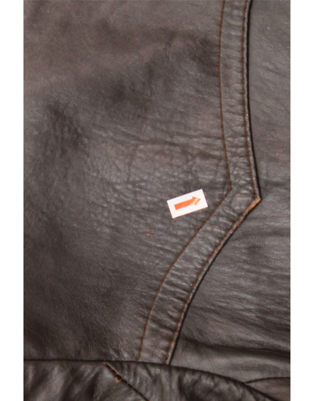 Palton din piele pentru bărbați VINTAGE IT 50 din piele maro mare