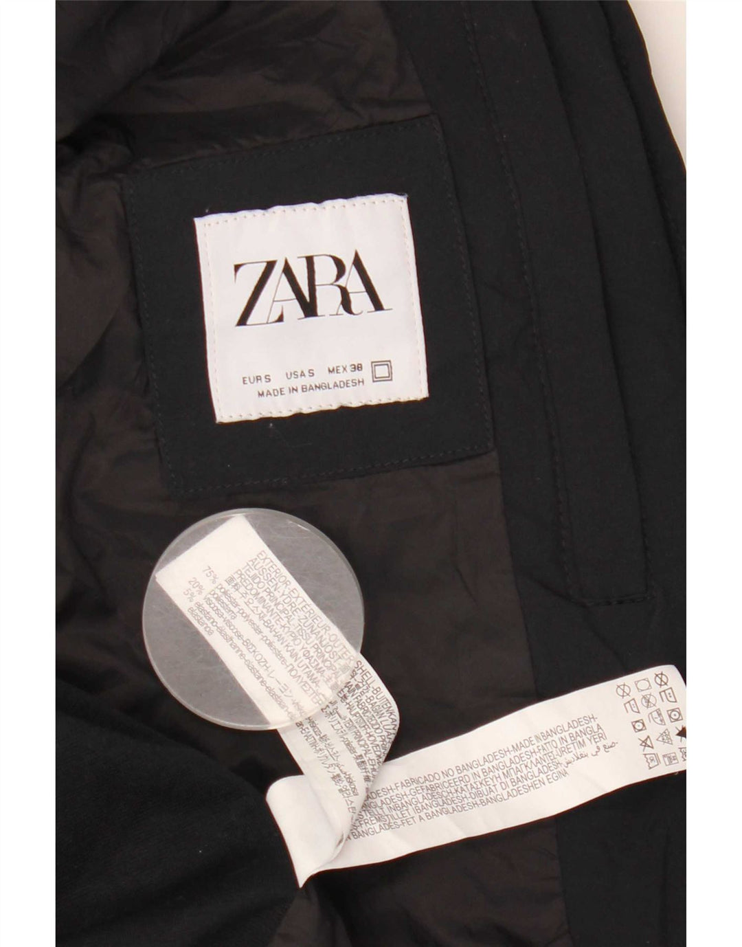 Jachetă Bomber pentru bărbați Zara UK 36 Mic, albastru bleumarin, poliester