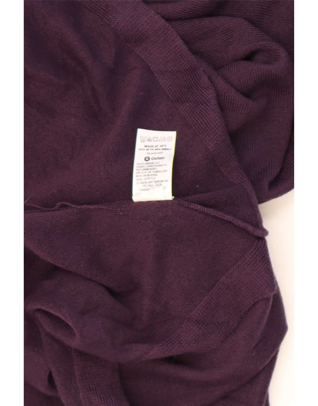 Top cu tunică pentru femei Marks & Spencer UK 14 Large Maroon Acrylic