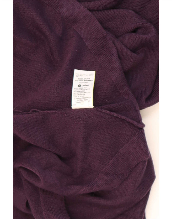 Top cu tunică pentru femei Marks & Spencer UK 14 Large Maroon Acrylic