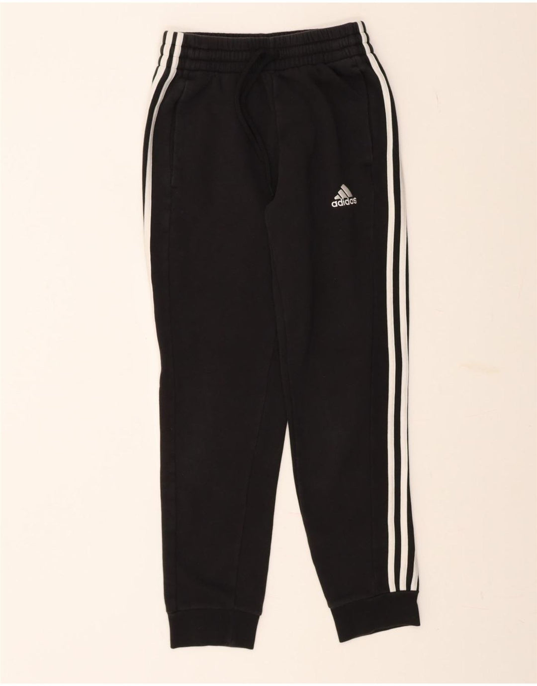 ADIDAS Womens Tracksuit Trousers Joggers Small Black Cotton Vintage Adidas and Second-Hand Adidas from Messina Hembry 