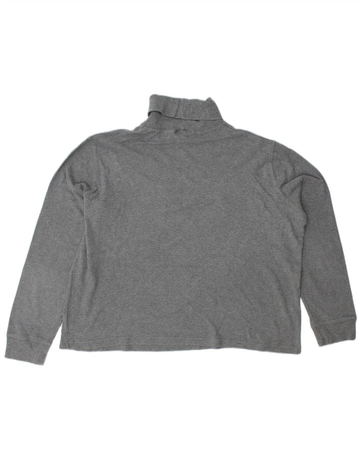 RALPH LAUREN Pulover cu gât rulat pentru femei UK 18 XL bumbac gri