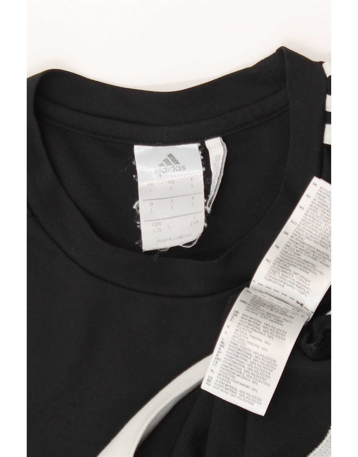 Tricou Adidas Climalite pentru bărbați Top mare, negru, poliester color bloc