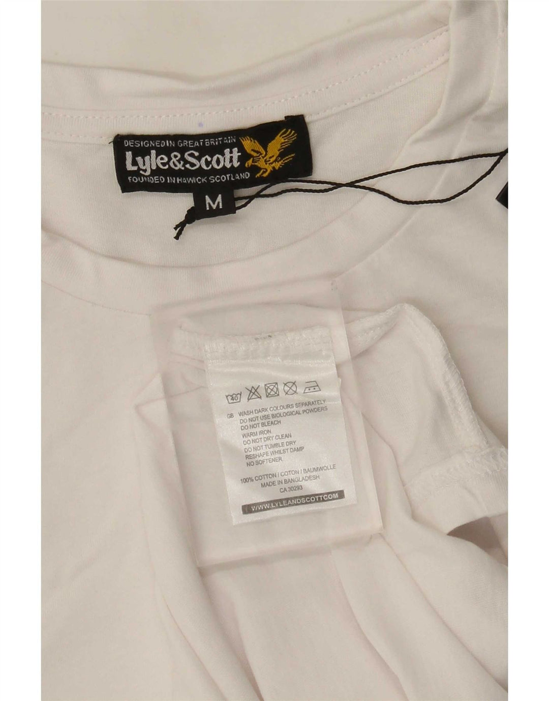 Tricou pentru bărbați Lyle & Scott Top Medium White Bumbac
