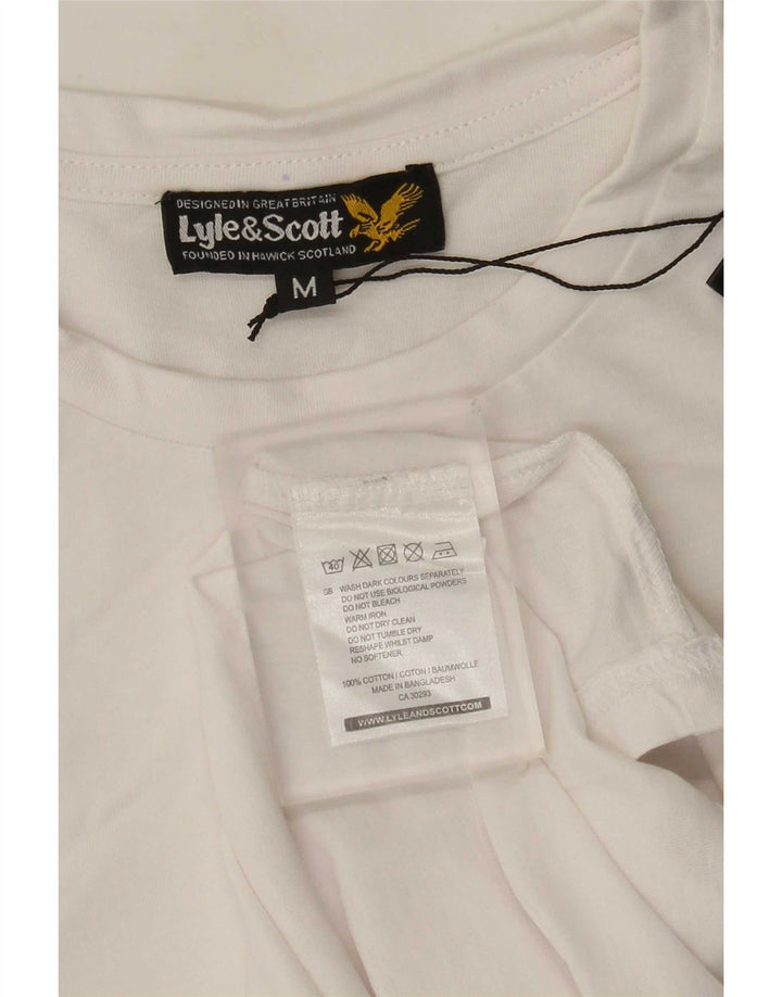 Tricou pentru bărbați Lyle & Scott Top Medium White Bumbac