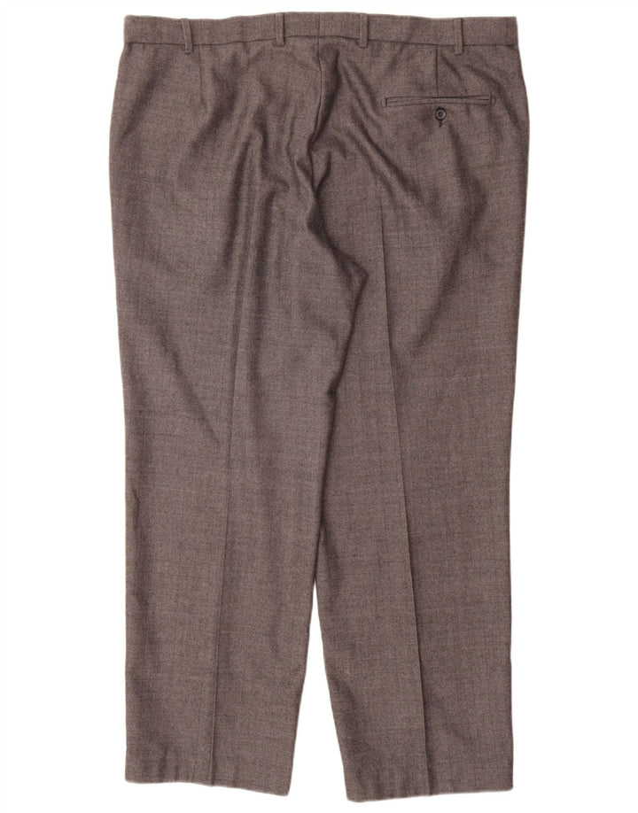 Marks & Spencer Pantaloni de costum drepte pentru bărbați, L40 L29 Lână gri