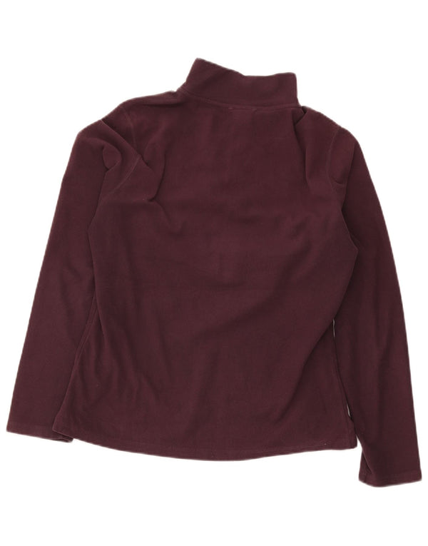 Pulover din lână The North Face pentru femei, cu fermoar și gât, UK 14, mare, din poliester burgundy