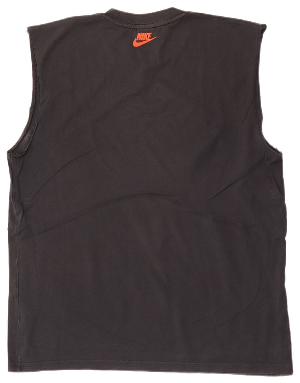 Top cu vestă grafică Nike pentru bărbați UK 42/44, mare, negru, bumbac